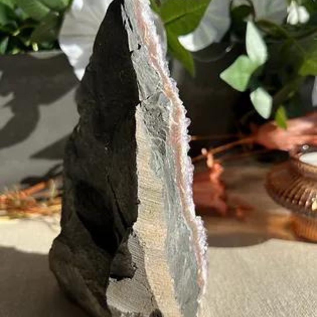 Amethyst on cut base