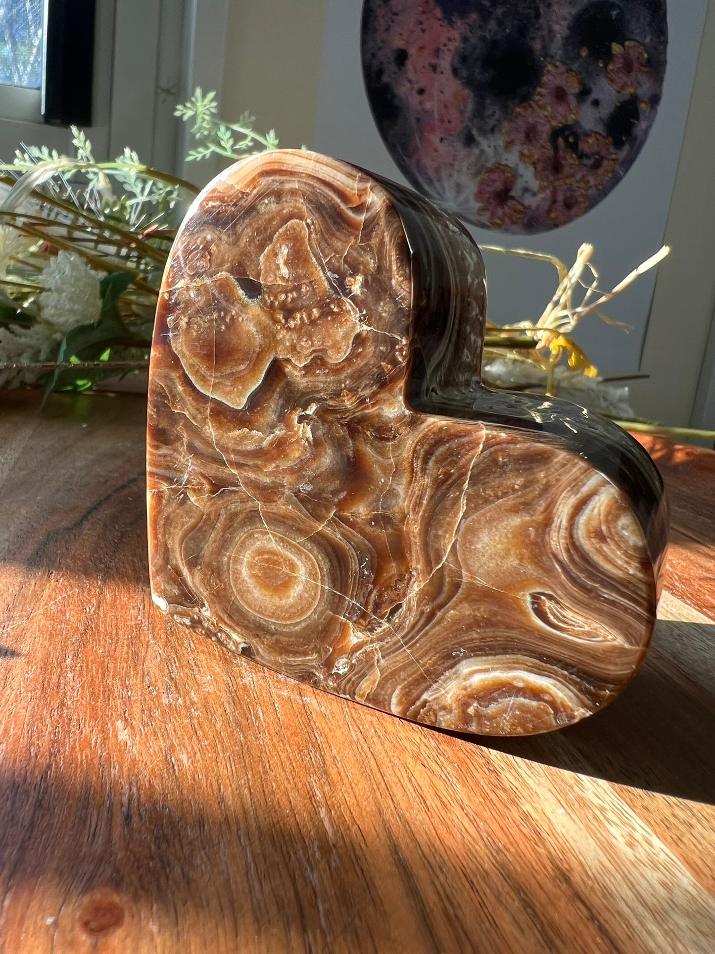 Chocolate Calcite Heart
