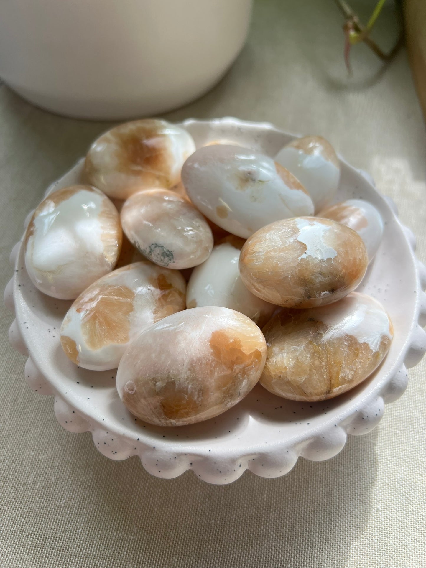 Scolecite & Stilbite Palmstone - Small