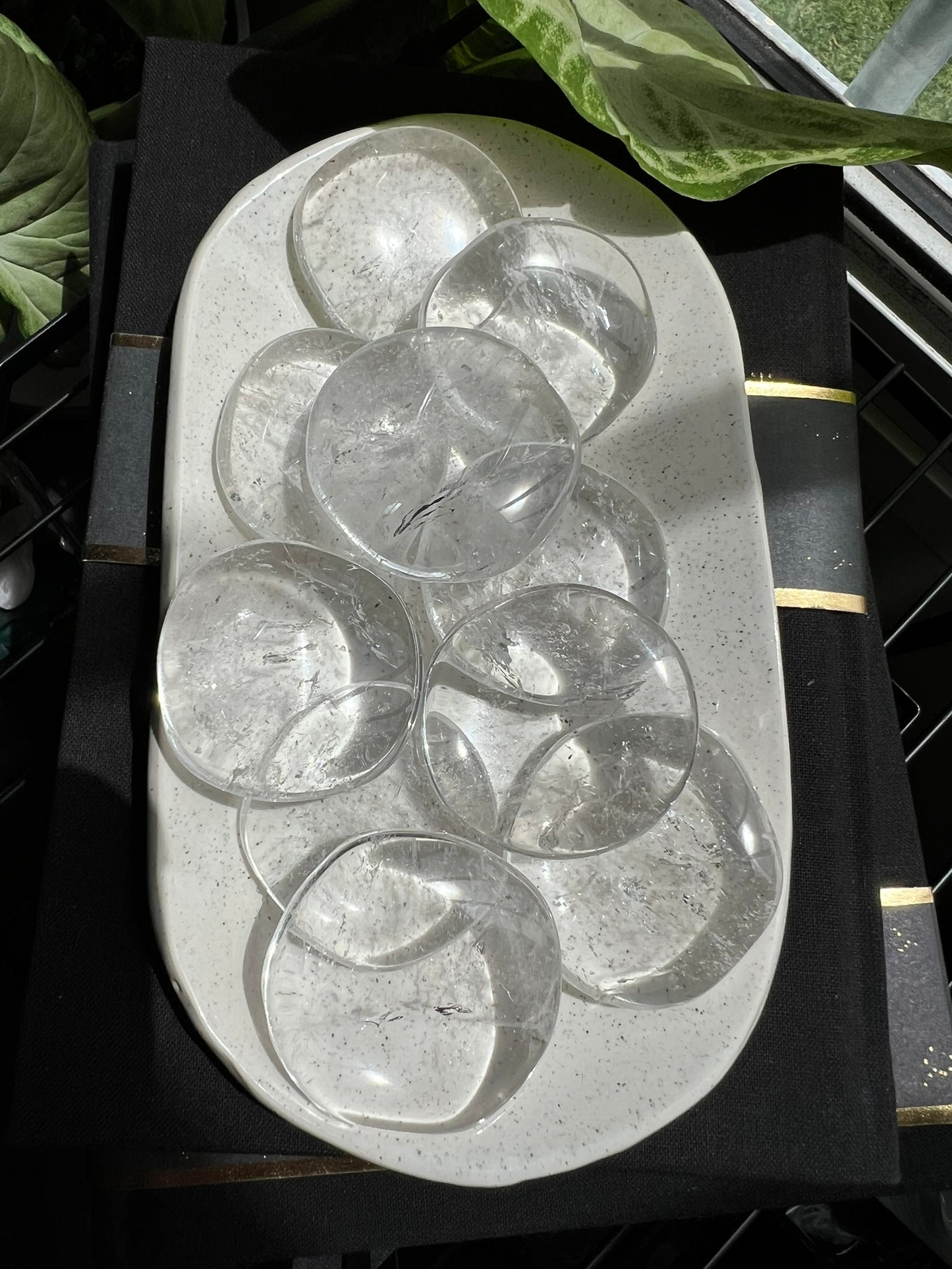 Clear Quartz Flat Stone