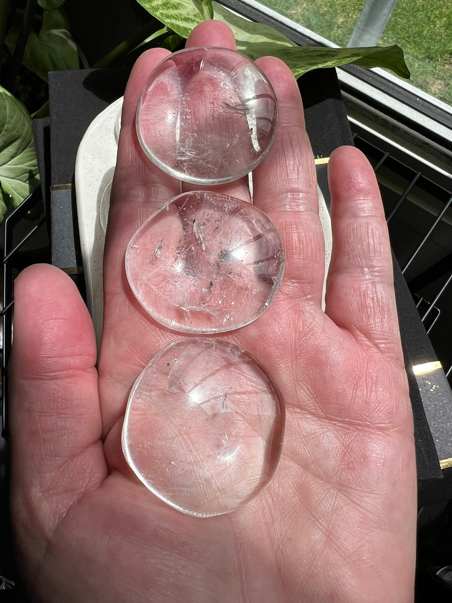 Clear Quartz Flat Stone
