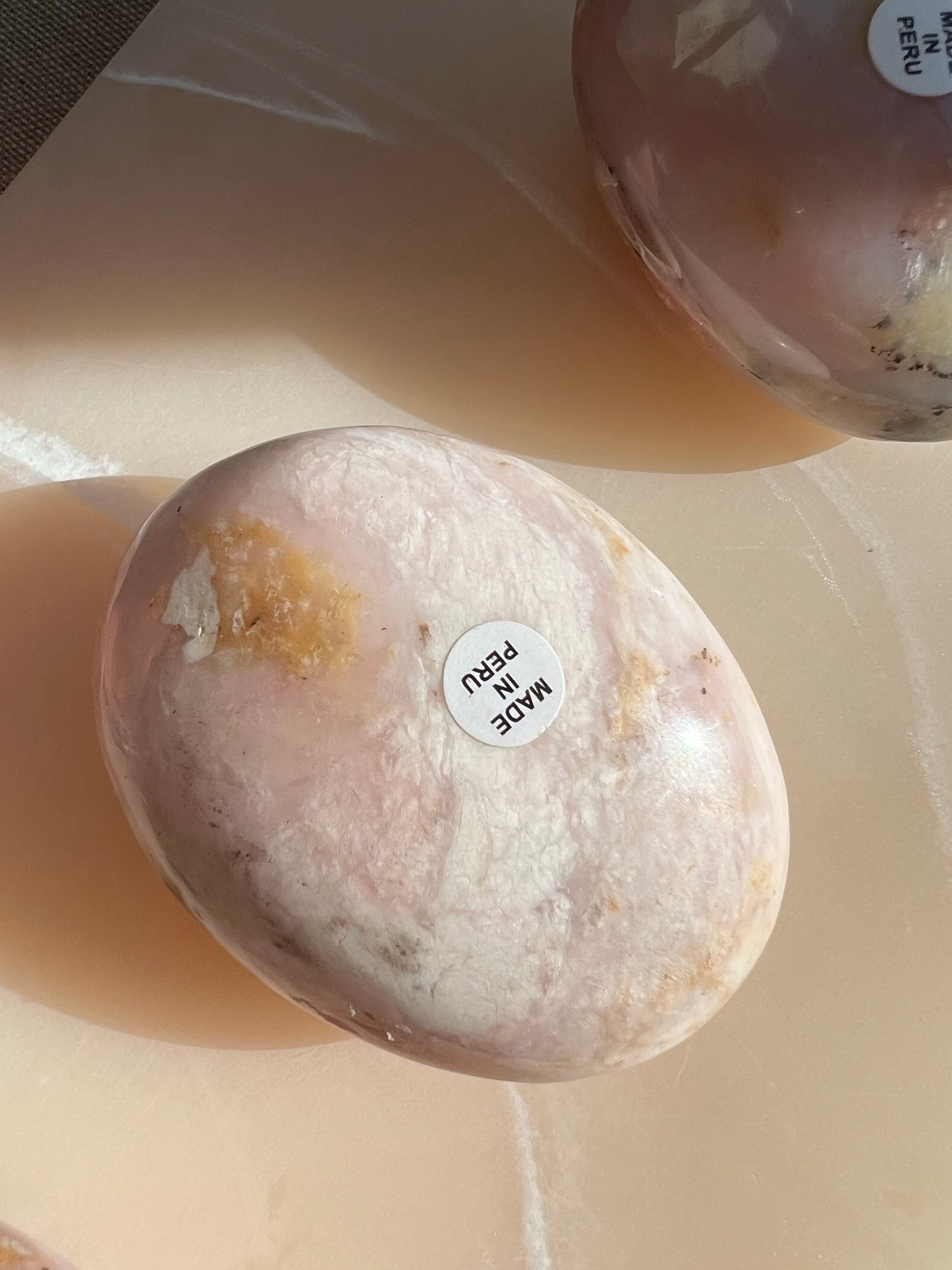 Peruvian Pink Opal Palmstone