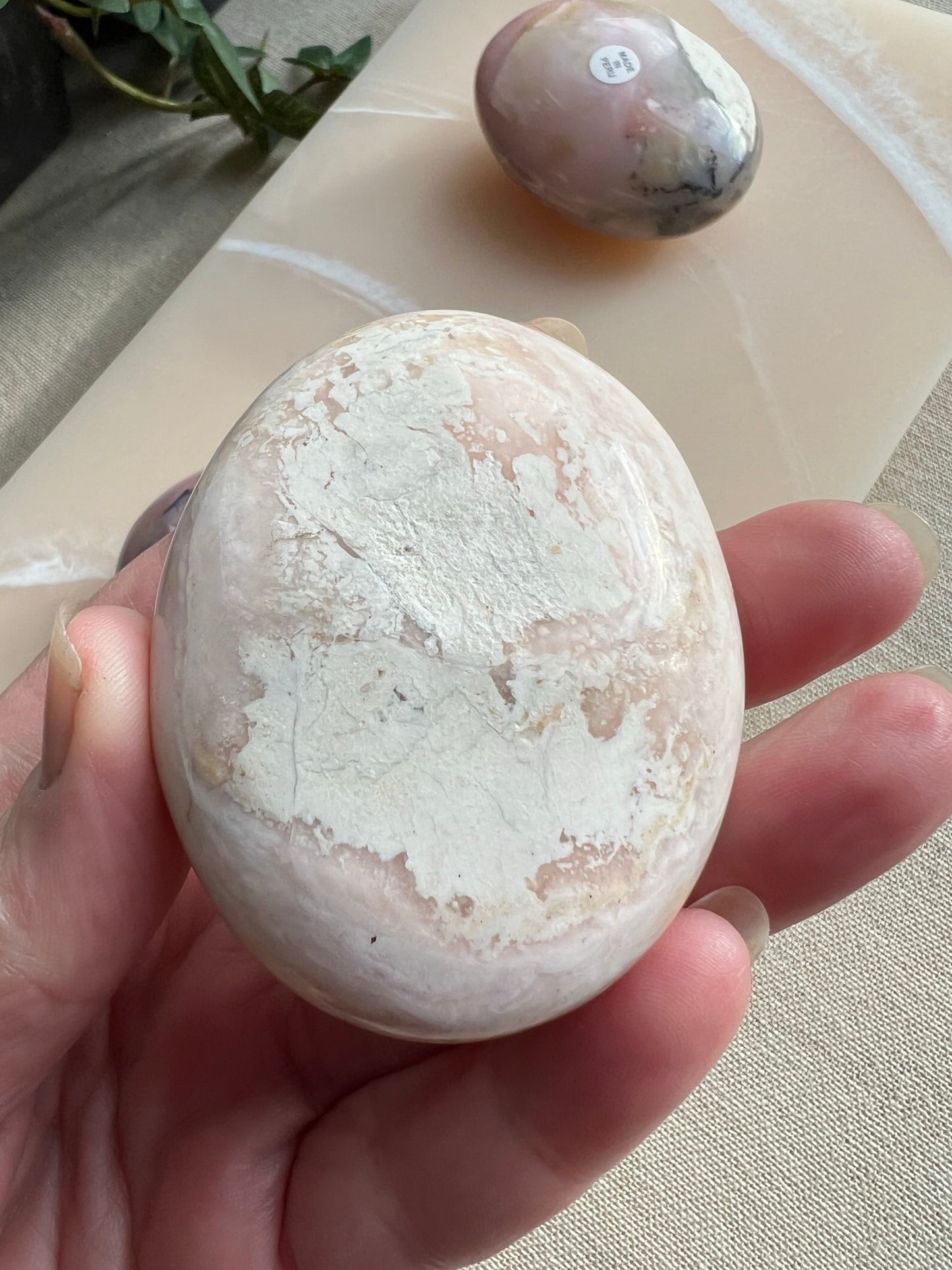 Peruvian Pink Opal Palmstone