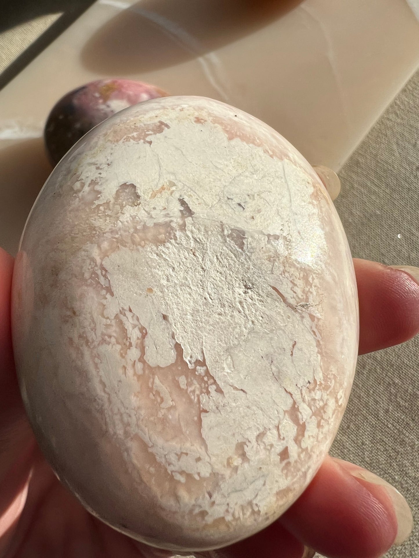Peruvian Pink Opal Palmstone