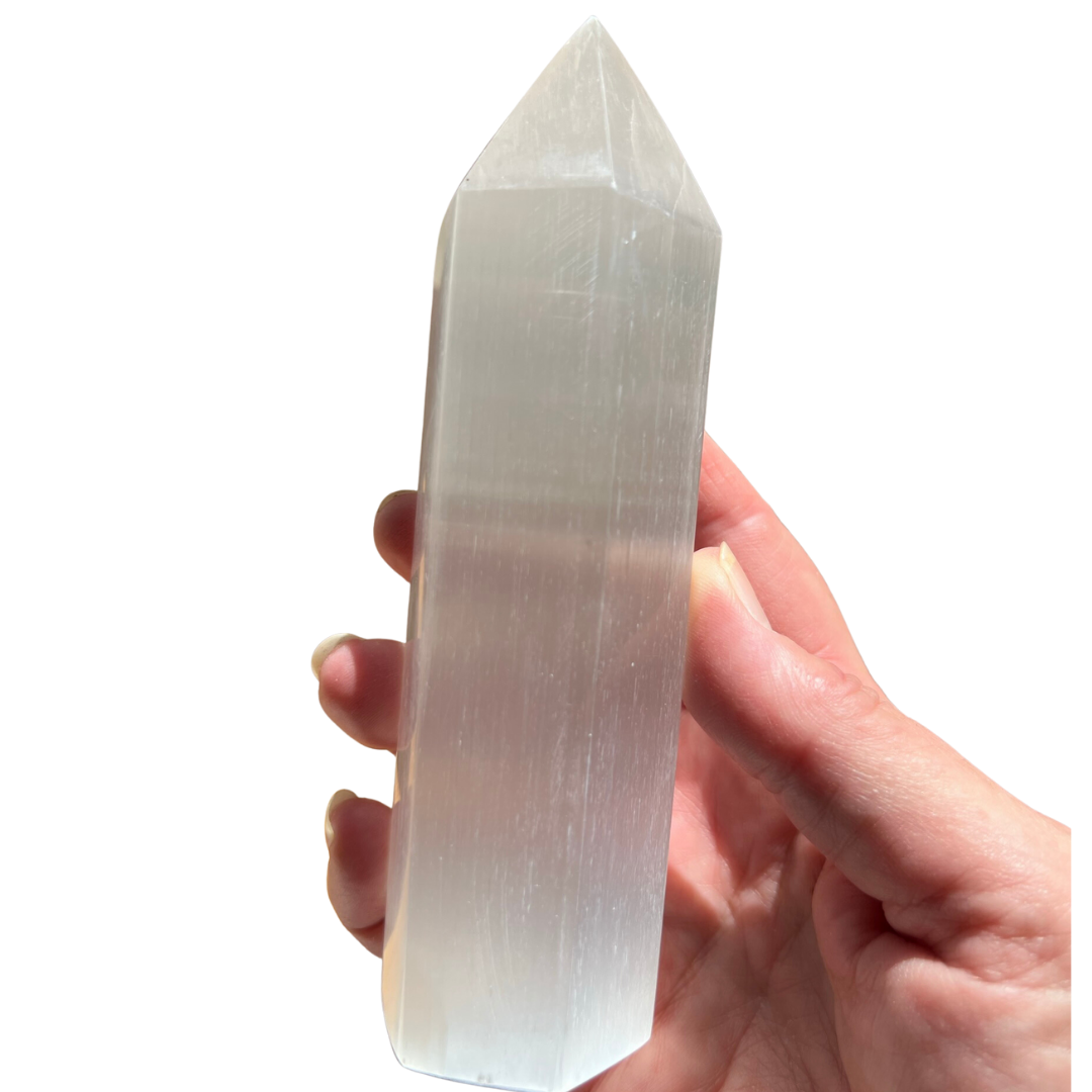 Selenite Point Large