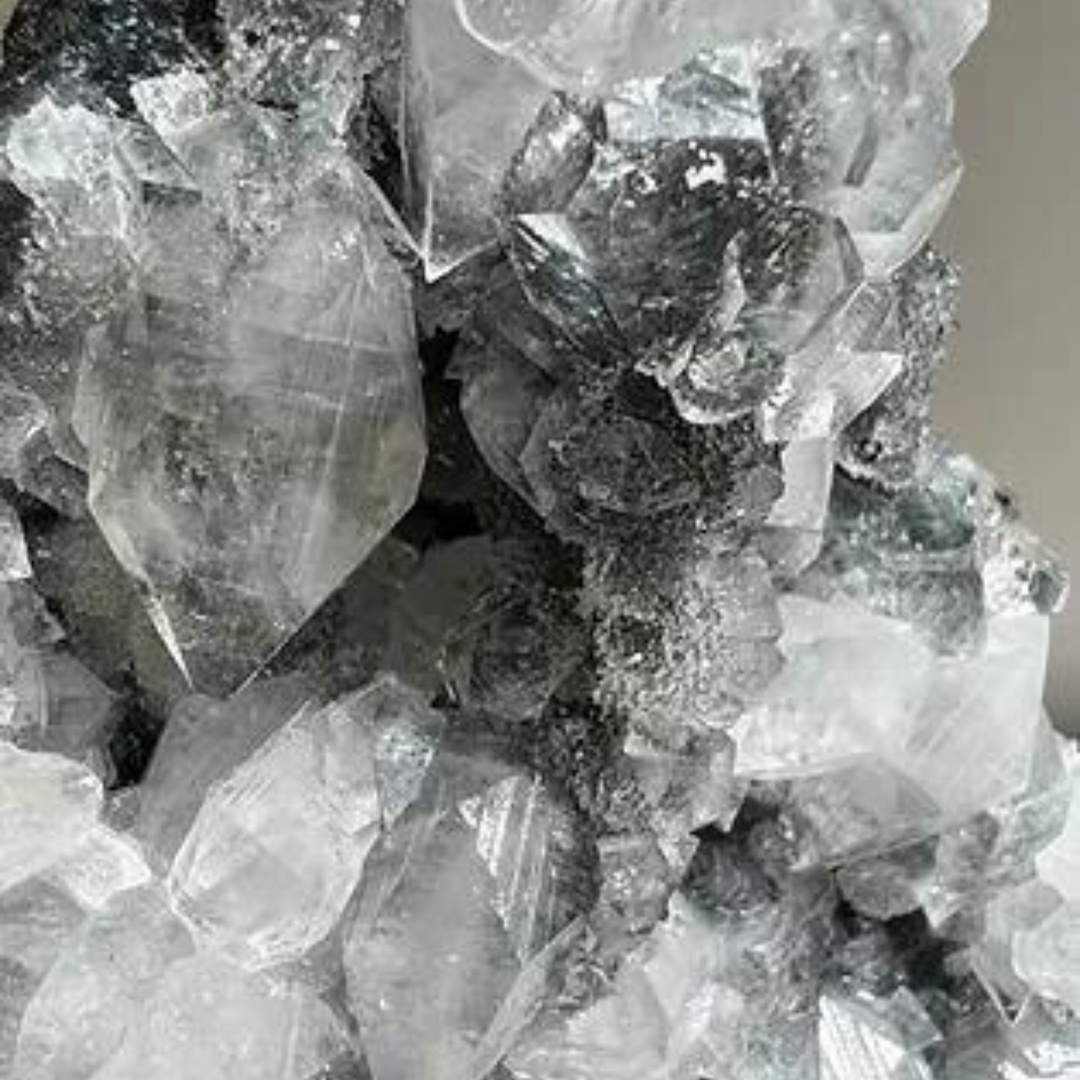 Apophyllite on Chalcedony