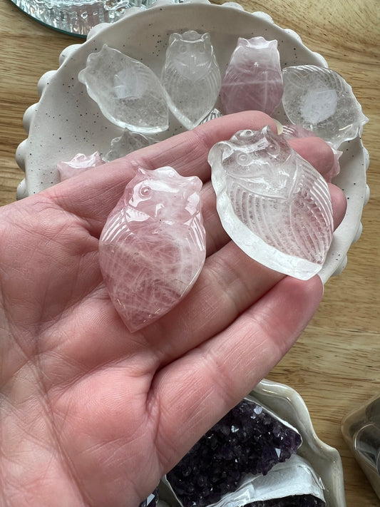 Rose Quartz Owl