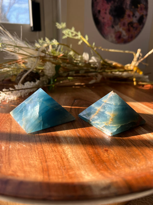 Argentinian Blue Calcite Pyramid