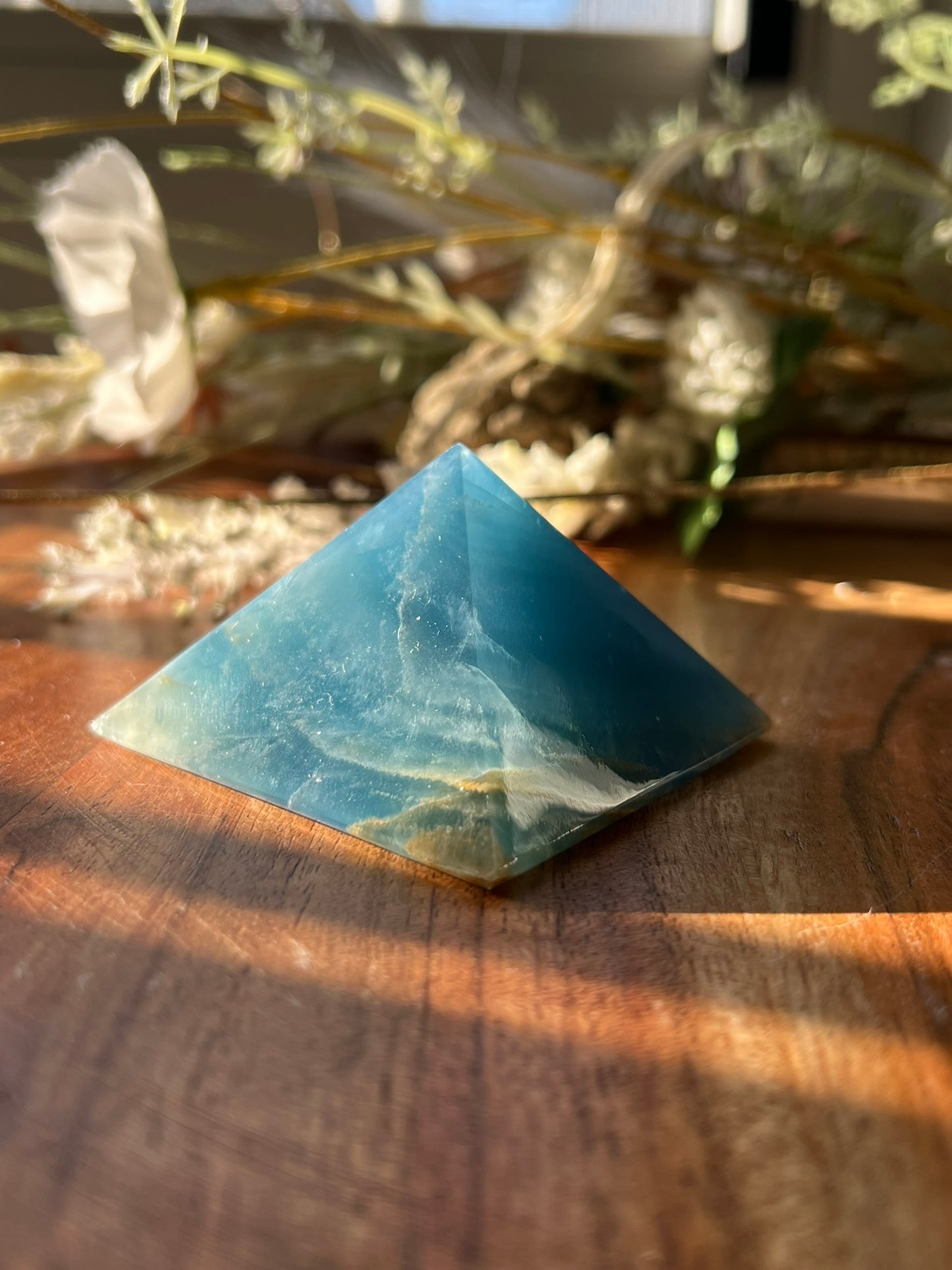 Argentinian Blue Calcite Pyramid