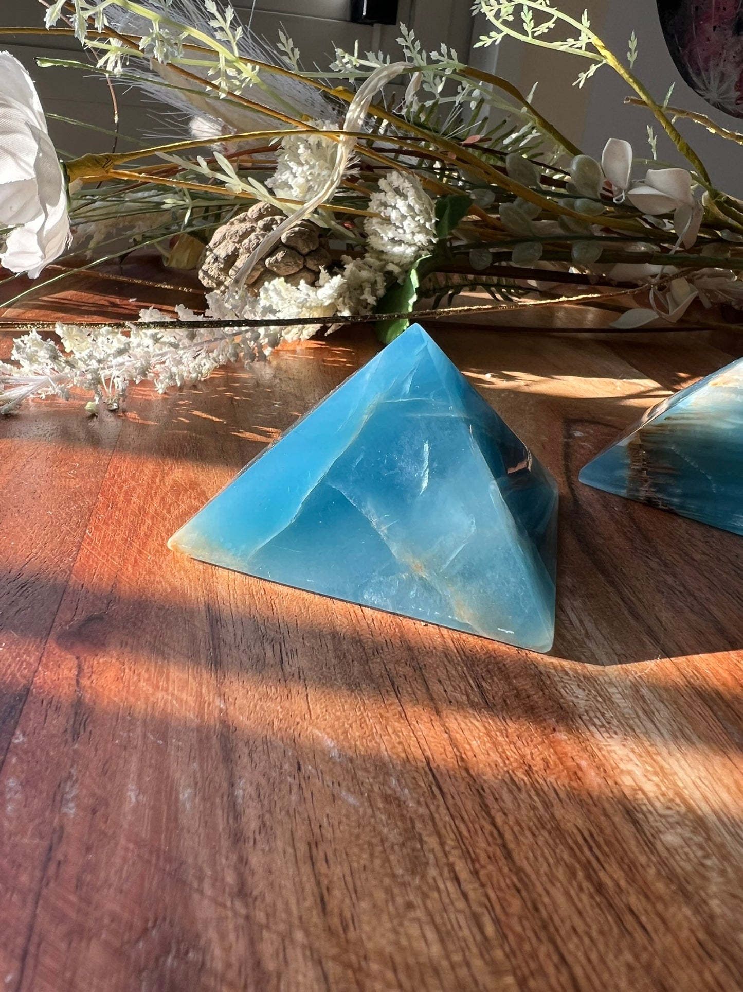 Argentinian Blue Calcite Pyramid