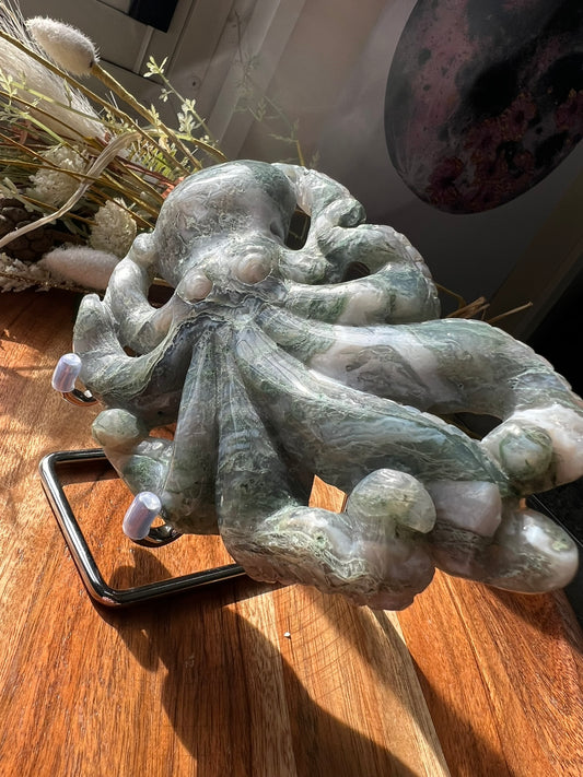 Moss Agate Octopus
