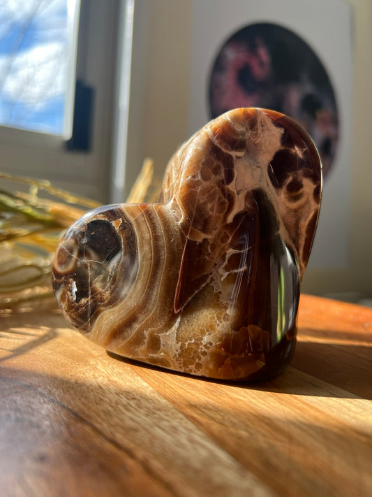 Chocolate Calcite Heart
