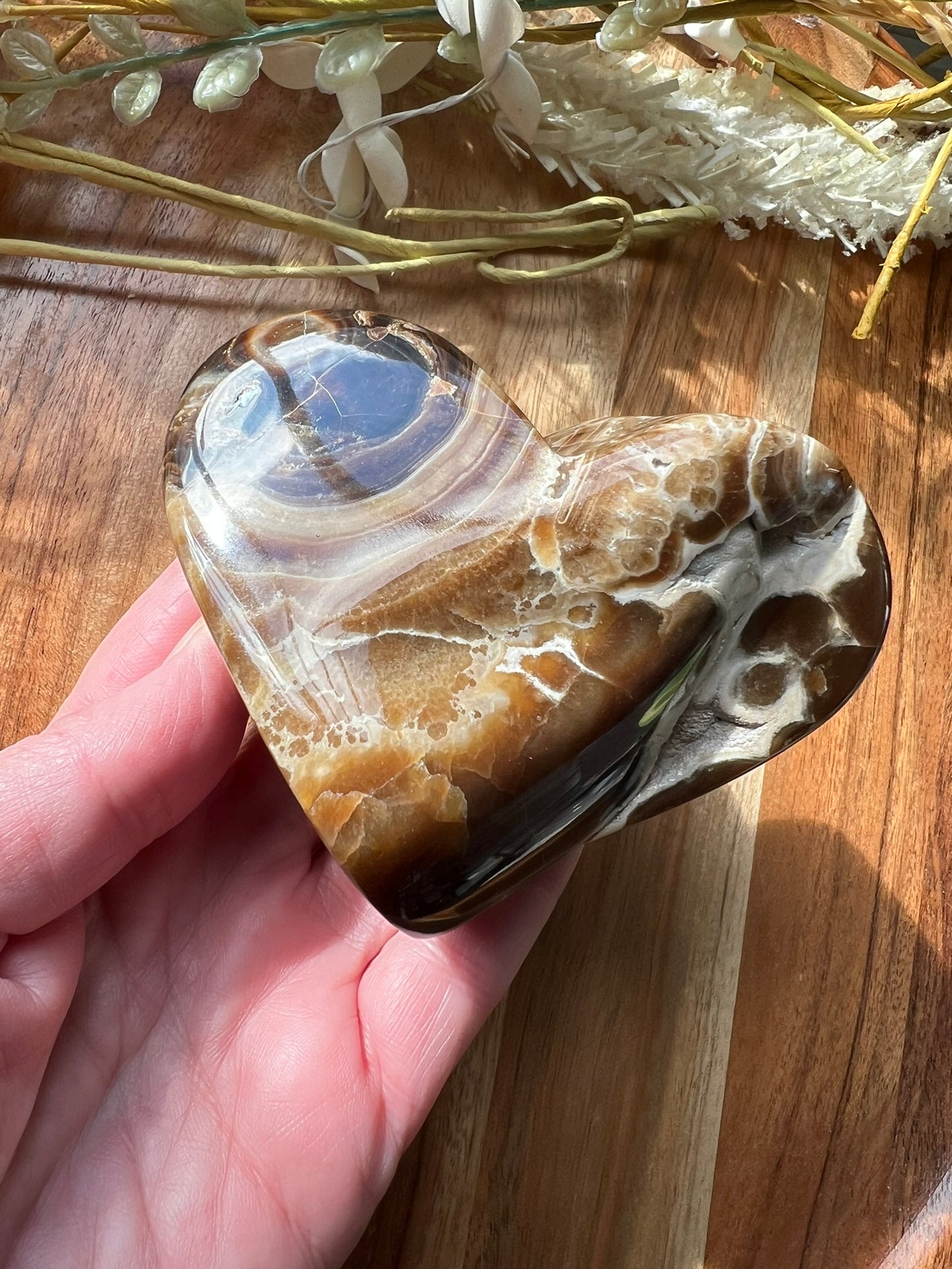 Chocolate Calcite Heart
