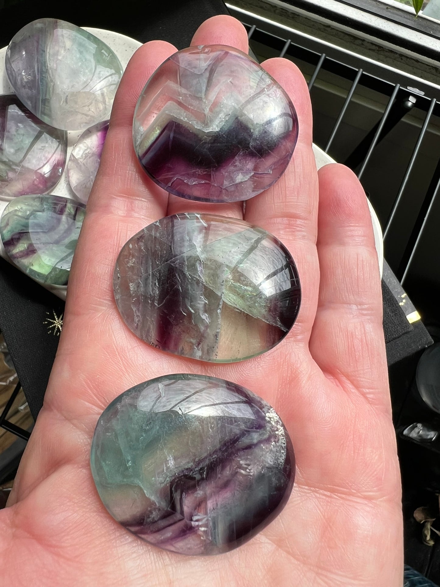 Fluorite Flat Stone