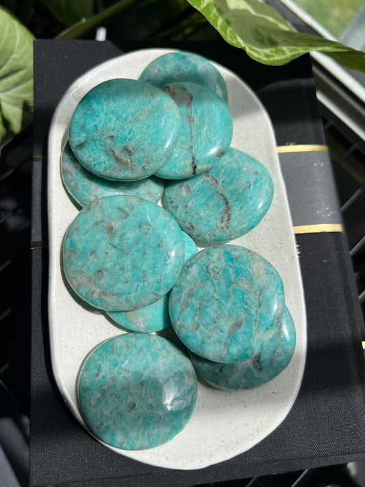 Smokey Amazonite Flat Stone
