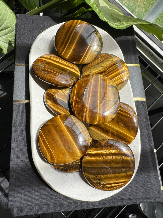Tigers Eye Flat Stone