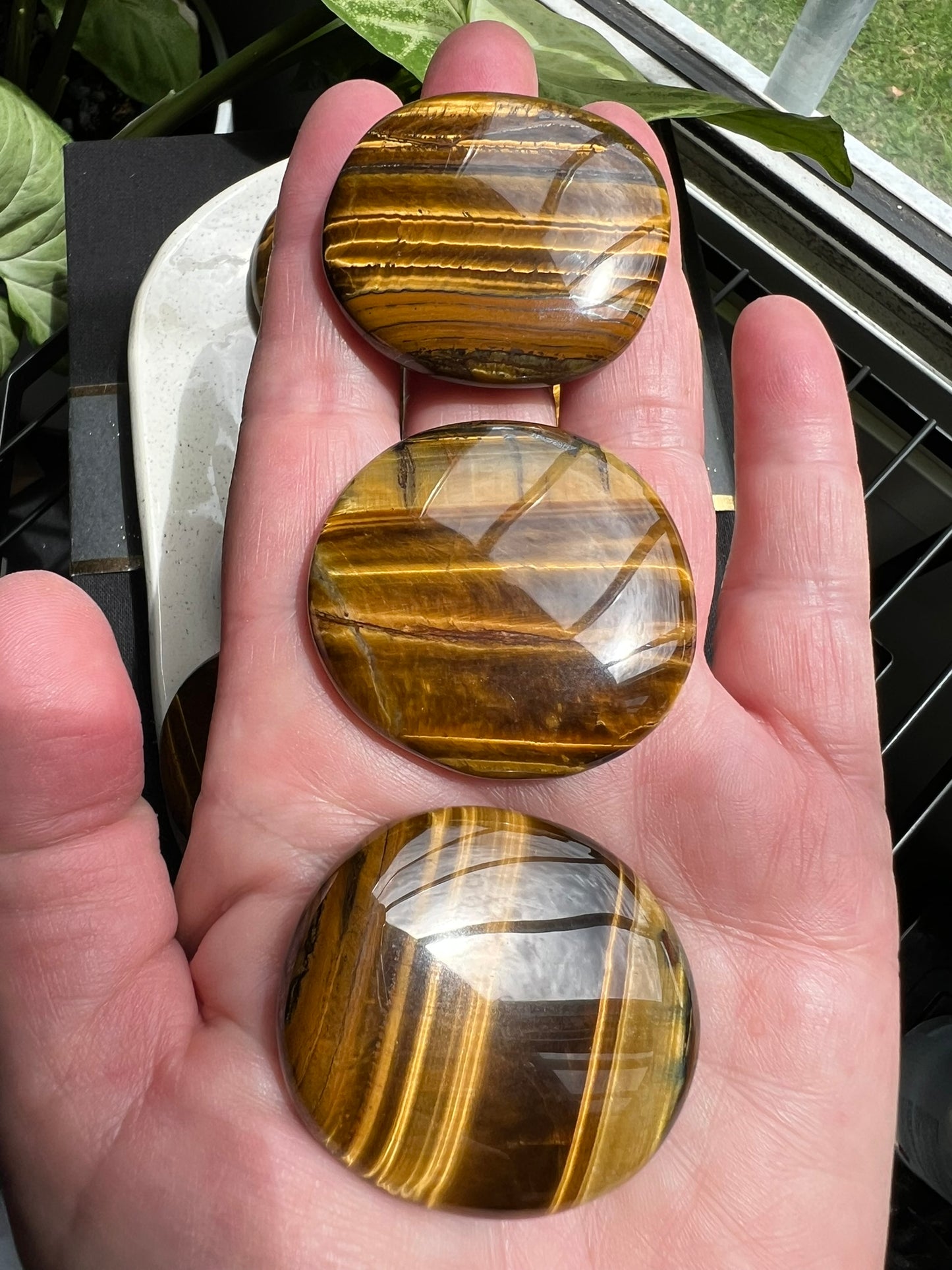 Tigers Eye Flat Stone