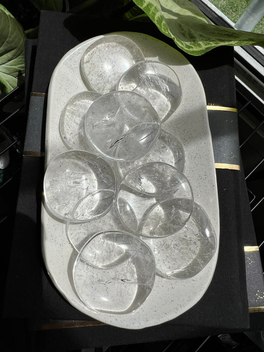 Clear Quartz Flat Stone
