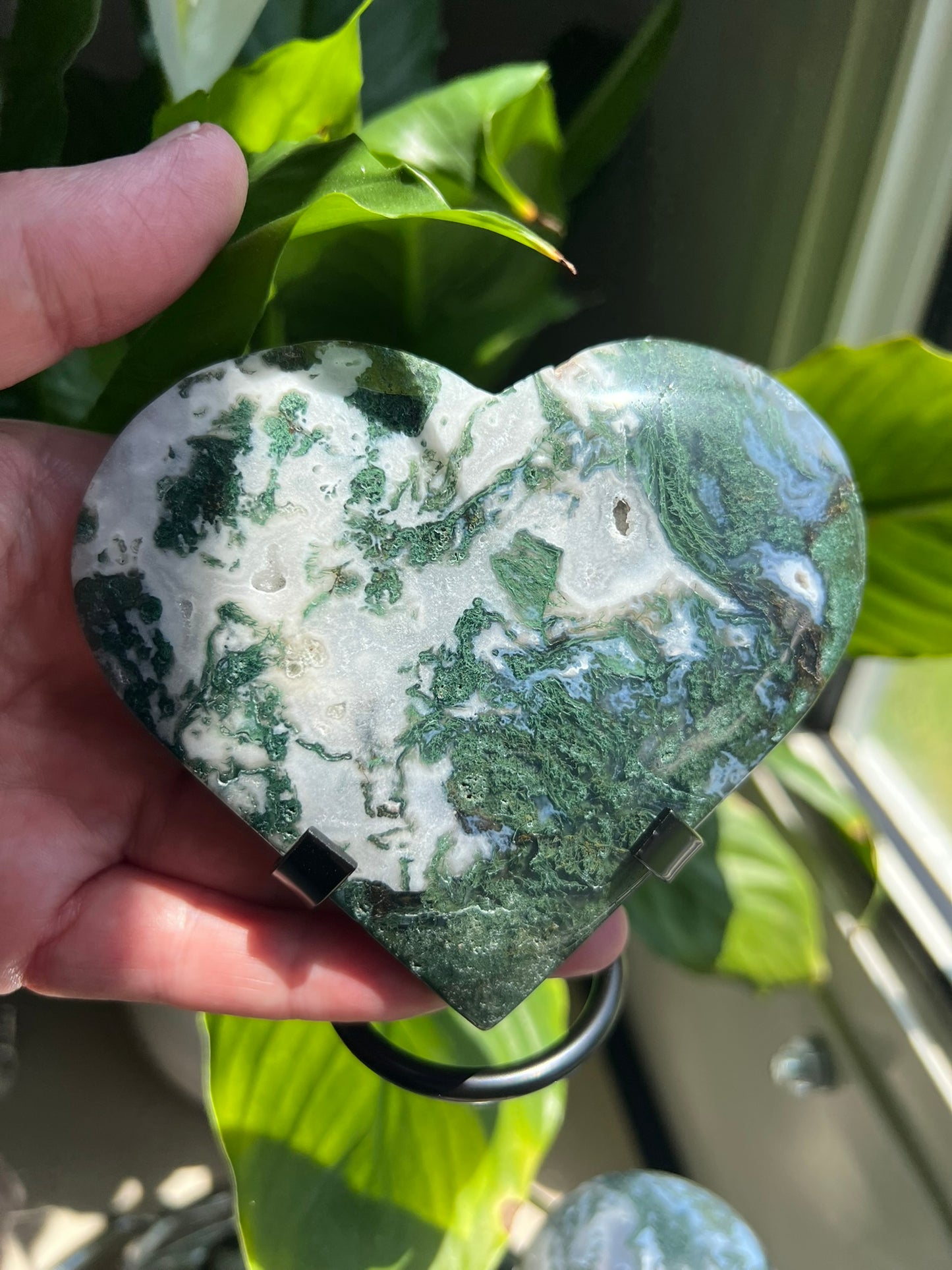 Moss Agate Heart