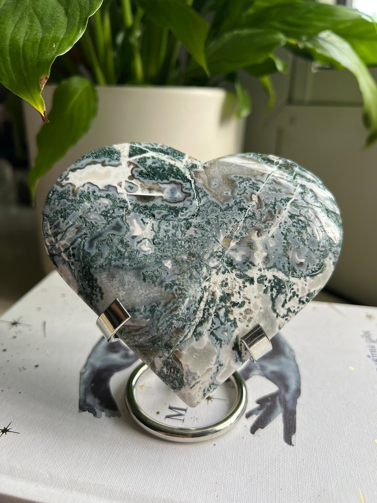 Moss Agate Heart