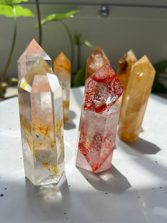 Hematoid/Fire Quartz Tower - A Grade