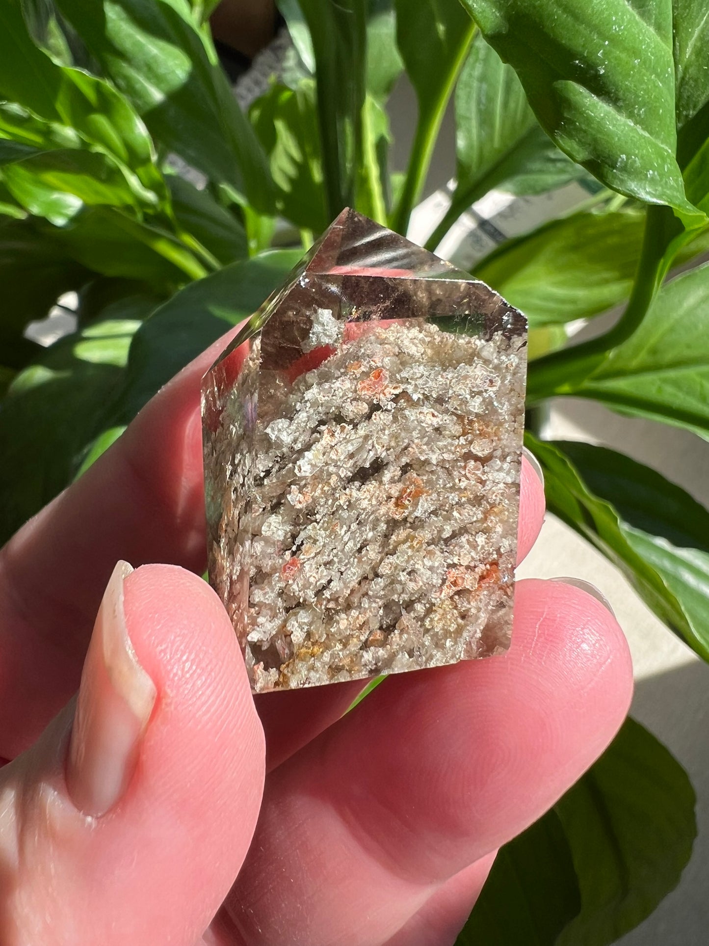 Clear Quartz Tower with Inclusions