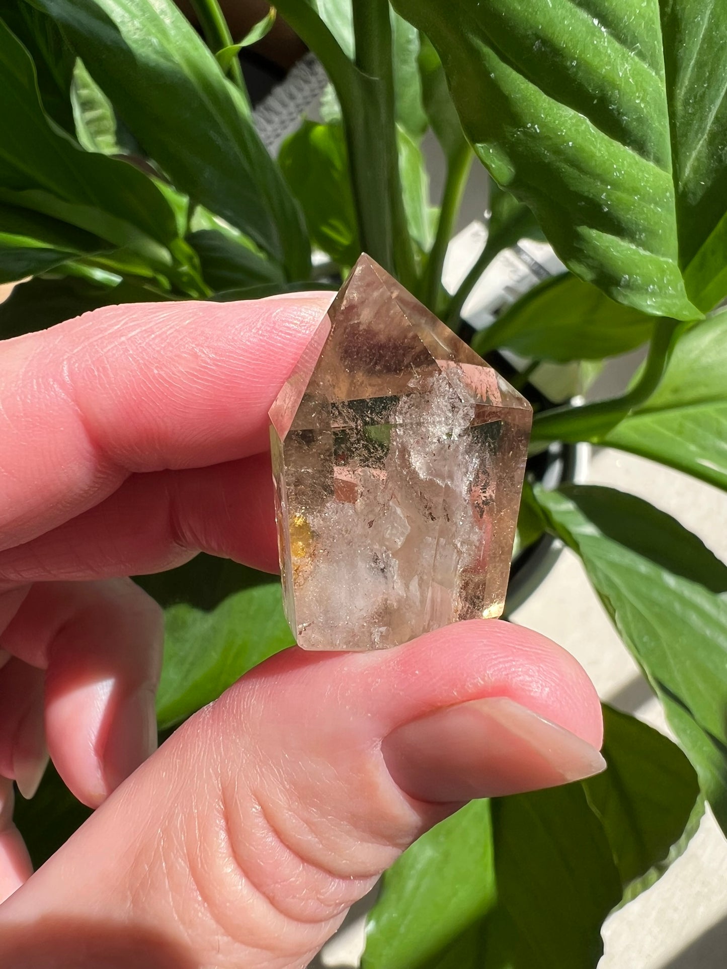 Clear Quartz Tower with Inclusions