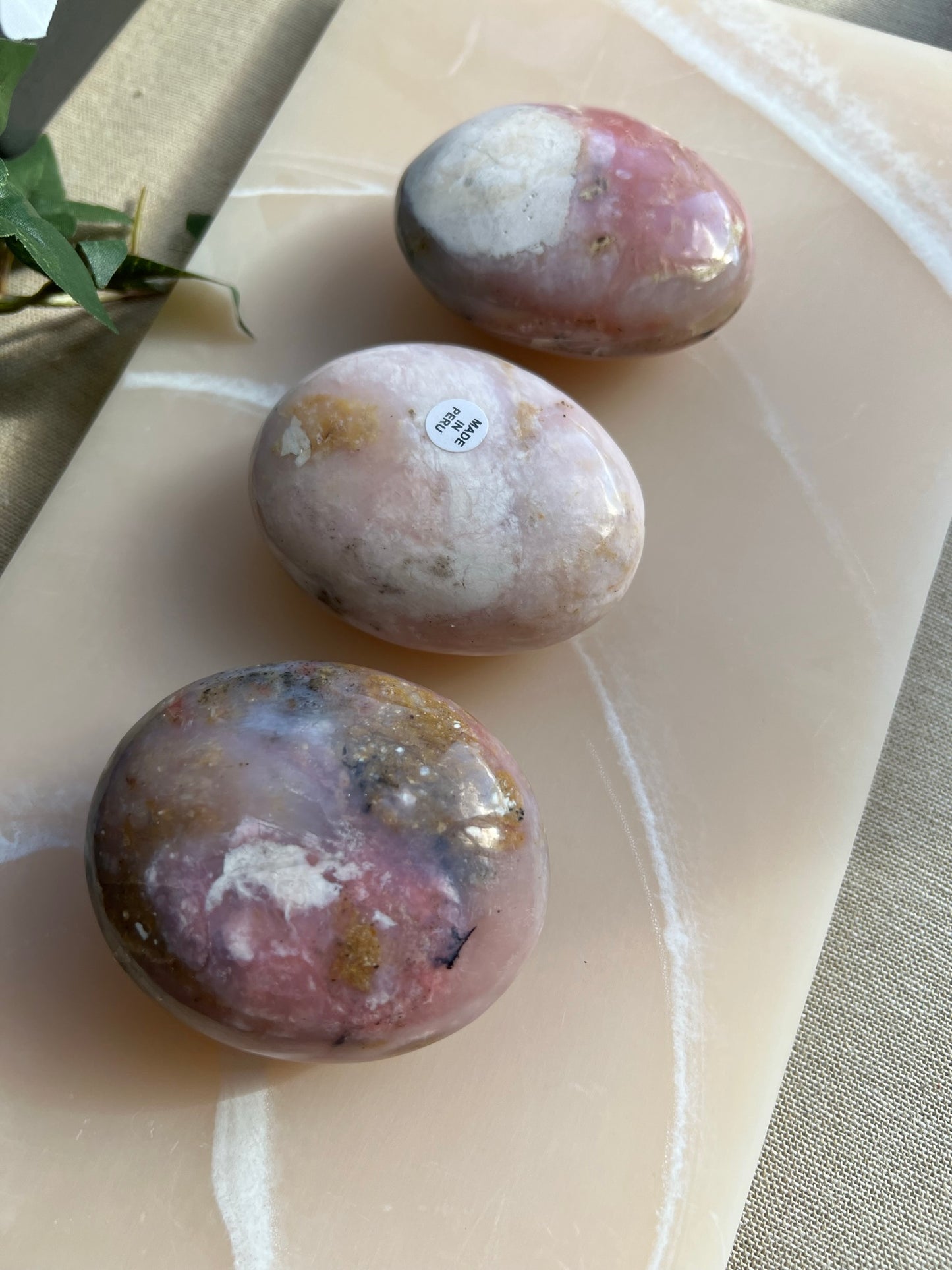 Peruvian Pink Opal Palmstone