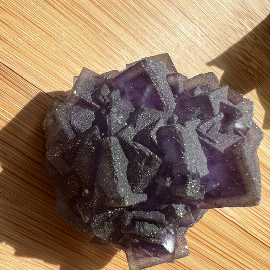 Speciman Purple Fluorite with Pyrite